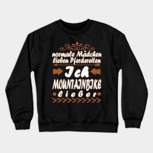 Mountainbike Mädchen Biken Downhill Crewneck Sweatshirt